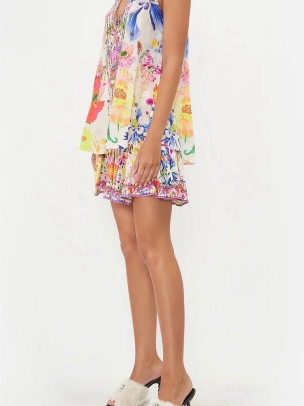 Camilla NWT Fairy Gang V Neck Button Back 100% Silk Top - Picture 3 of 13